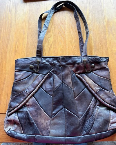 Braune ledertasche shopper - shopper, im