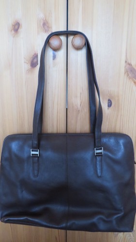 Esprit braune leder shopper - leder,