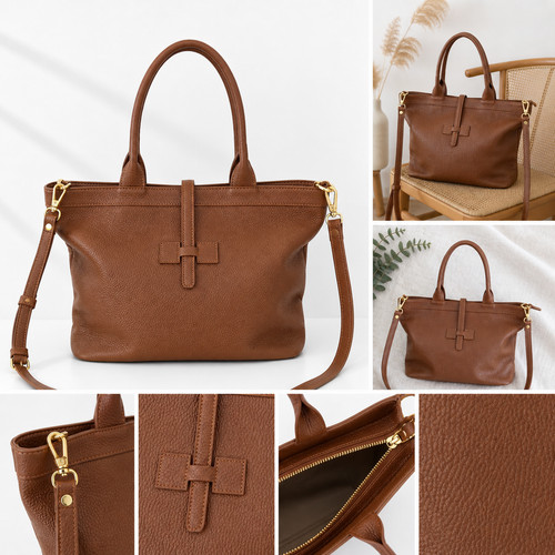 Damen leder handtasche shopper - damen,