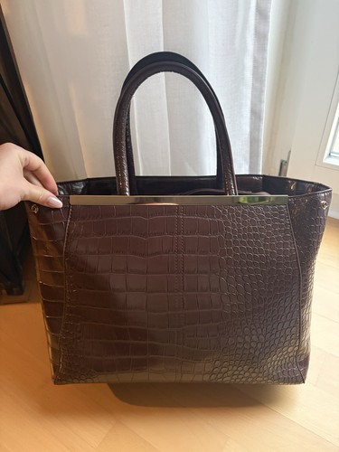 Dunkelbraune handtasche - dunkelbraune,