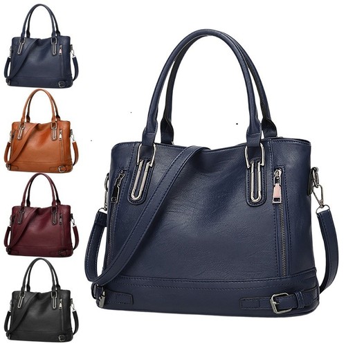 Damen leder handtasche shopper - leder,