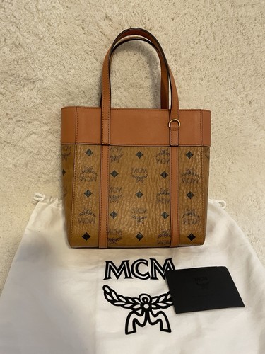 Mcm aren mini shopper - shopper, cognac