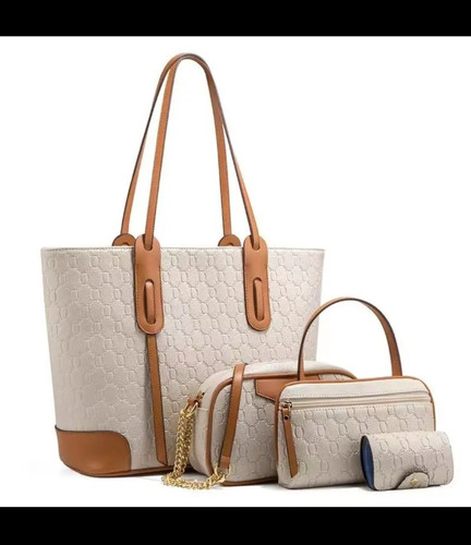 Damen shopper set beige - shopper-set, beige/braun